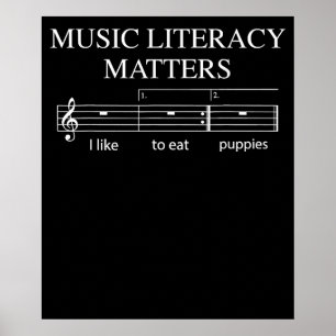 Muziekgeletterdheid is belangrijk Joke Lees Herhaa Poster