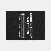 Muziekgeletterdheid S Fleece Deken (Voorkant (Horizontaal))