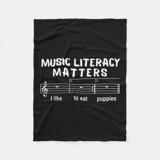 Muziekgeletterdheid S Fleece Deken (Voorkant)