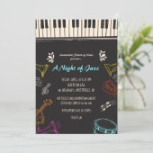 Muziekgeluksuitnodiging Kaart (Staand voorkant)