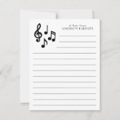 Muziekgenoot leraar muzikant bedankkaart (Voorkant)