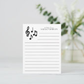 Muziekgenoot leraar muzikant bedankkaart (Staand voorkant)