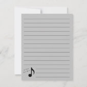 Muziekgenoot leraar muzikant bedankkaart (Achterkant)