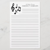 Muziekgenoot leraar muzikant briefpapier (Voorkant)