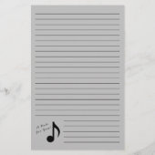 Muziekgenoot leraar muzikant briefpapier (Achterkant)