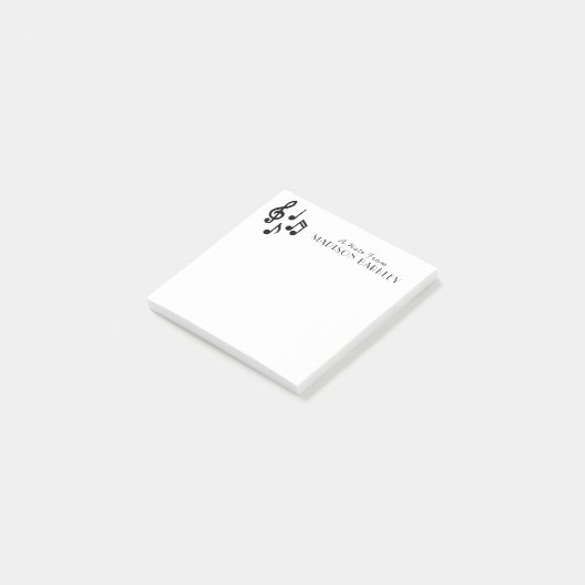Muziekgenoot leraar muzikant post-it® notes (Schuin)