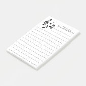 Muziekgenoot leraar muzikant post-it® notes (Schuin)