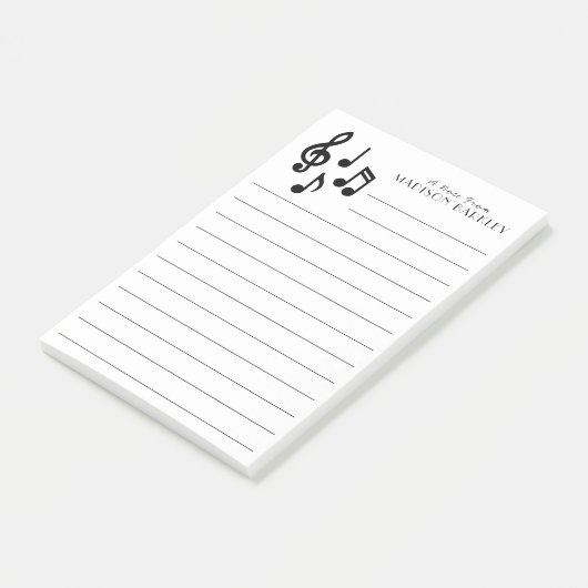 Muziekgenoot leraar muzikant post-it® notes (Schuin)
