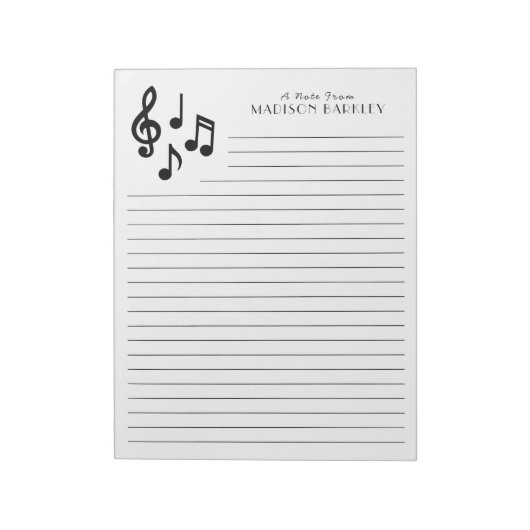 Muziekgenoot leraar notitieblok (Linkerzijde)