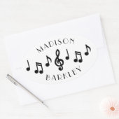 Muziekgenoot leraar ovale sticker (Envelop)