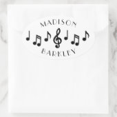 Muziekgenoot leraar ovale sticker (Tas)