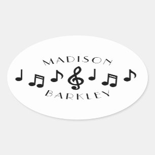 Muziekgenoot leraar ovale sticker