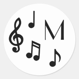 Muziekgenoot leraar ronde sticker