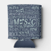 Muziekgenres Word Collage aangepaste drink koelers Blikjeskoeler (Achterkant)