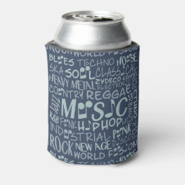 Muziekgenres Word Collage aangepaste drink koelers Blikjeskoeler