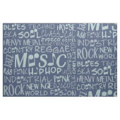 Muziekgenres Word Collage, aangepaste structuur Stof (Fat Quarter)