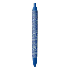 Muziekgenres Word Collage-pennen Blauwe Inkt Pen