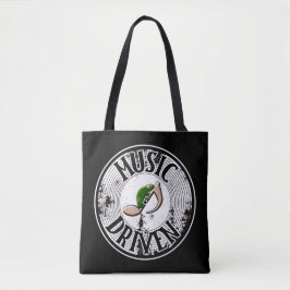 Muziekgestuurde canvas tas