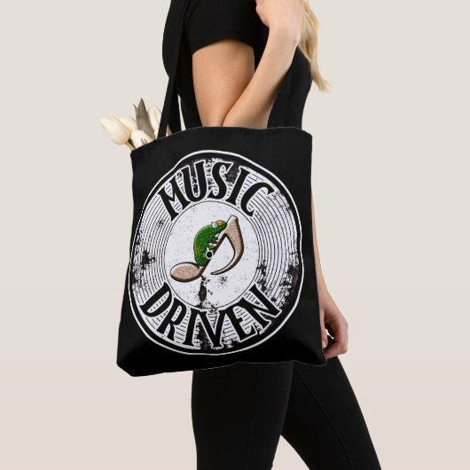Muziekgestuurde canvas tas (Dichtbij)
