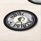 Muziekgestuurde Ronde Kartonnen Onderzetter (Gebogen)