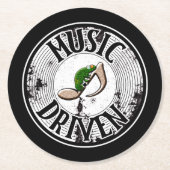 Muziekgestuurde Ronde Kartonnen Onderzetter (Voorkant)