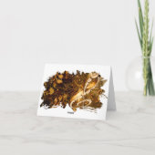 Muziekgetouwen en vallende noten feestdagen kaart (Achterkant)