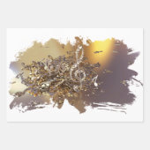 Muziekgetouwen en vallende noten inpakpapier vel (Voorkant 2)