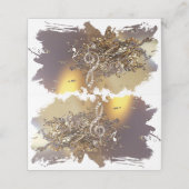 Muziekgetouwen en vallende noten plaatskaartje (Buitenkant ongevouwen)