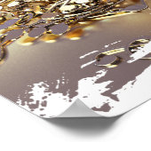 Muziekgetouwen en vallende noten poster (Hoek)