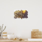 Muziekgetouwen en vallende noten poster (Keuken)