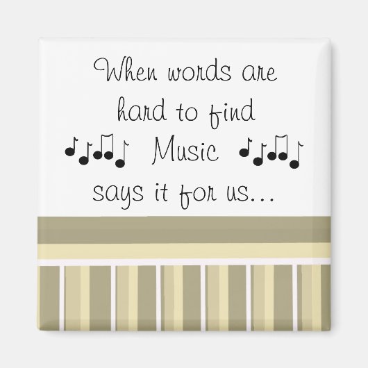 MuziekGezegde met muzieknoten Magneet (Voorkant)