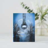 muziekgitaar briefkaart (Staand voorkant)