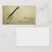  muziekgitaar Elegant Musical Visitekaartje (Voorkant / Achterkant)