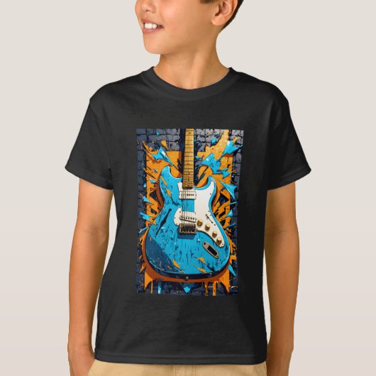 Muziekgitaar T-shirt (Voorkant)