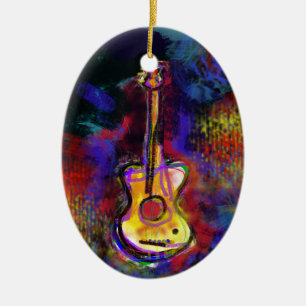 muziekgitaarinstrument keramisch ornament