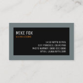 Muziekgitaarleraar, professionele gitarist visitekaartje (Achterkant)