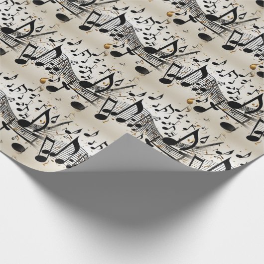 Muziekgolf Cadeaupapier (Hoek)