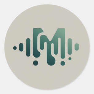 muziekgolf ronde sticker