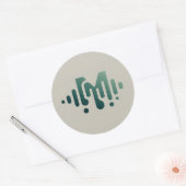 muziekgolf ronde sticker (Envelop)