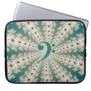 Muziekgroene tas Clef Star Fractal-laptophoes