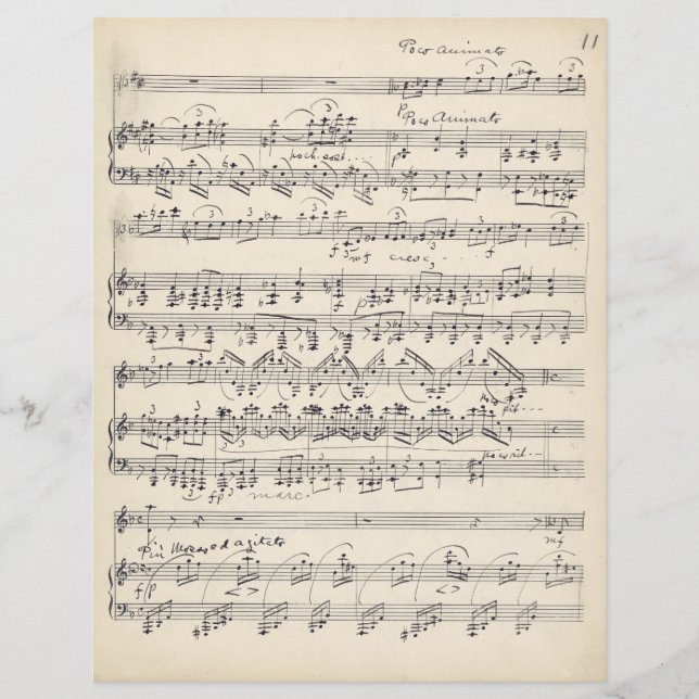  muziekhandgeschreven decoupage-scrapbook (Voorkant)