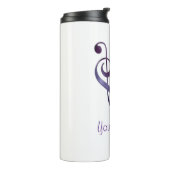 Muziekhart Gepersonaliseerde thermische trommel Thermosbeker (Gedraaid links)