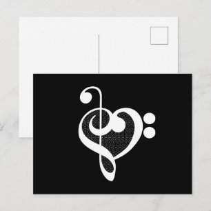 Muziekhart - Ik hou van muziek Briefkaart