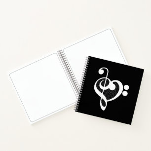 Muziekhart - Ik hou van muziek Notitieboek