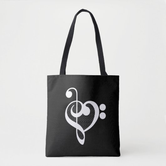 Muziekhart - Ik hou van muziek Tote Bag (Voorkant)