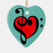 Muziekhart Keramisch Ornament (Rechts)