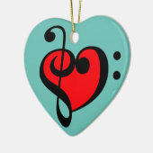 Muziekhart Keramisch Ornament (Links)