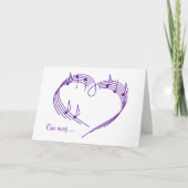 Muziekhart op wit kaart (Voorkant)