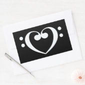 Muziekhart Rechthoekige Sticker (Envelop)