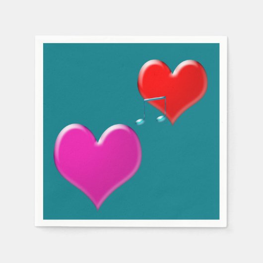 muziekhart servetten (Voorkant)